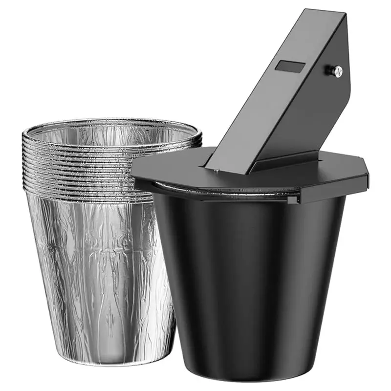 

A96I-Quality Grease Bucket Enclosure Large Capacity Heavy Duty Drip Bucket Silicone Grease Catcher With 12 Tinfoil