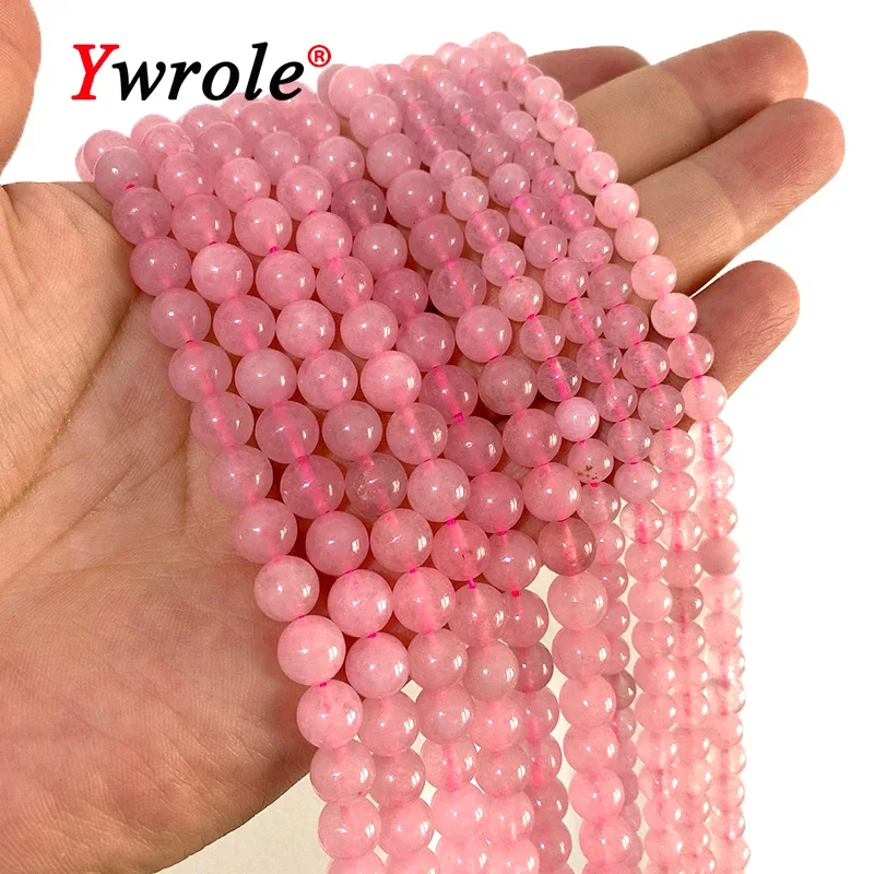 Natural Stone Rose Quartz Beads Loose Round Pink Crystal Spacer Gem For Jewelry Making DIY Bracelet Earrings Accessories 4-12MM