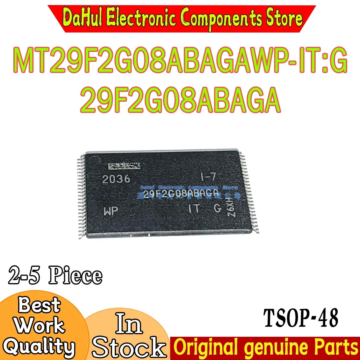 (2-5piece)100% New MT29F2G08 MT29F2G08ABAGAWP 29F2G08ABAGAWP MT29F2G08ABAGAWP-IT:G 29F2G08ABAGA tsop-48