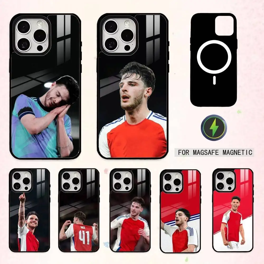 

football D-Declan Rice Phone Case For iPhone17,16,15,14,13,12,11 Plus,Pro Max Magnetic For Magsafe Wireless Charging
