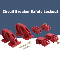 1Pcs Circuit Breaker Safety Lockout ABS Industrial Safety Locks Universal Air Switch Safety Keyless Lock with Gold Screw Knob