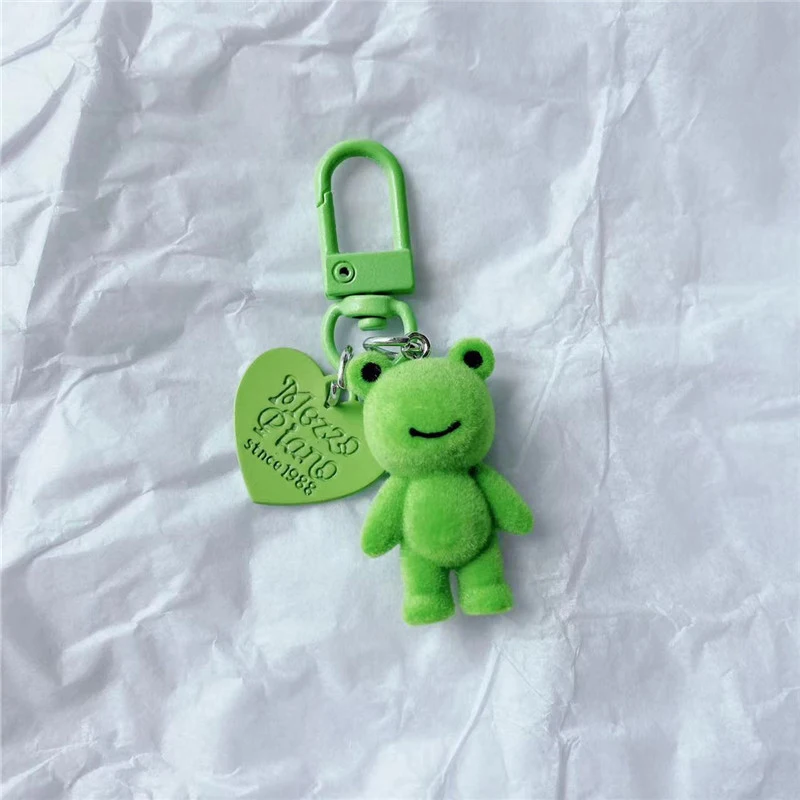 Lanière de téléphone grenouille de bande dessinée mignonne, porte-clés de téléphone de flocage, joli animal, pendentif de clé, ornement de sac à dos, cadeaux de couple, 1pc