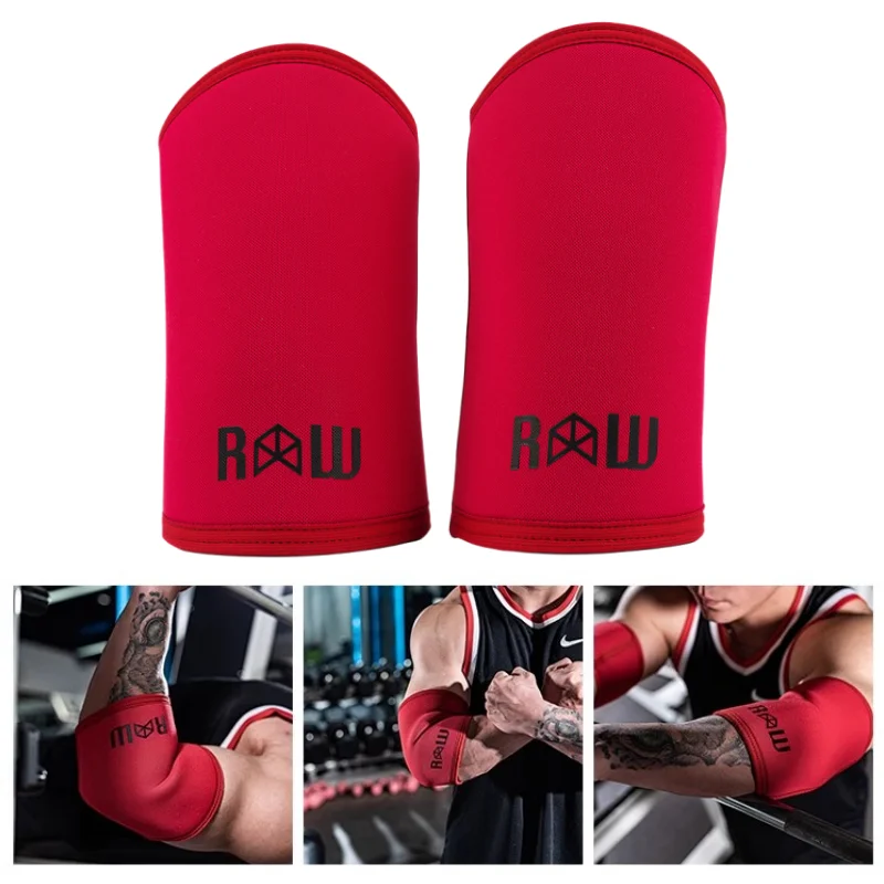 

1 Pair Strength Elbow Sleeves 7mm Neoprene Elbow Brace For Support & Compression for Powerlifting Weightlifting Bench Tendonitis