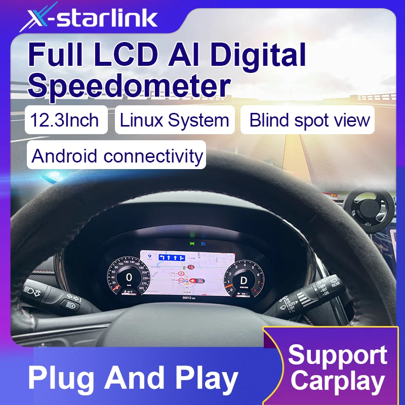 

Для Chevrolet Equinox 2017-2023 12,3-дюймовый цифровой спидометр ЖК-дисплей приборной панели с телефонной связью, обновление приборной панели автомобиля