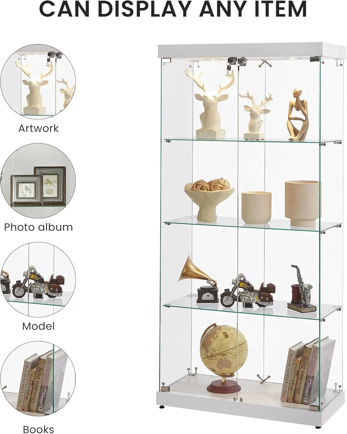 Vitrina grande, blanca