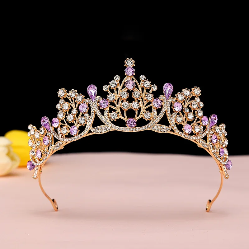 

Princess Crystal Tiaras and Crowns Headband Kid Girls Bridal Prom Crown Wedding Party Accessiories Hair Jewelry