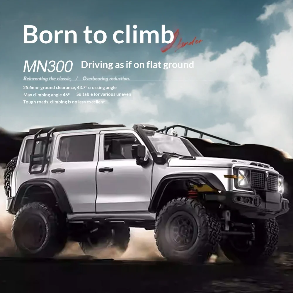 

New MN300 Remote Control Off-Road RC Climbing Car Toy Model for Boys: Four-Wheel Drive, Durable Construction, Easy Operation