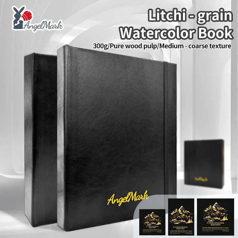 كتاب AngelMark المربع بالألوان المائية الحبوب الخشنة المتوسطة 300 جرام 30 صفحة ورق لب الخشب الأصلي للطلاب الفنان رسم لوازم فنية