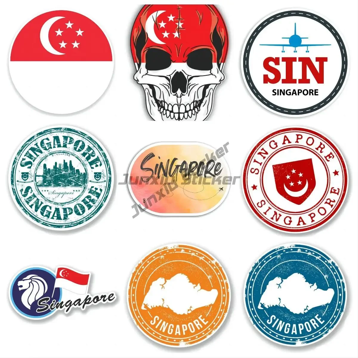 

Singapore Vinyl Stickers Phone Bumper Guitar Truck Window Anti Scratch Exterior Parts Exterior Decor