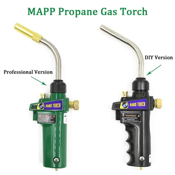 ろう付け溶接トーチ MAPP プロパンガストーチピエゾトリガー点火 CGA600 銅アルミニウム加熱はんだバーナー