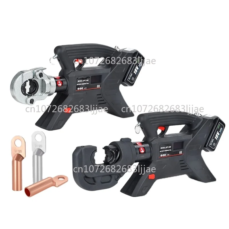 OPT400 Electric Rechargeable Hydraulic Pliers 220V Lithium Battery Portable Crimping Pliers for 16-400 Copper Wire Lugs for
