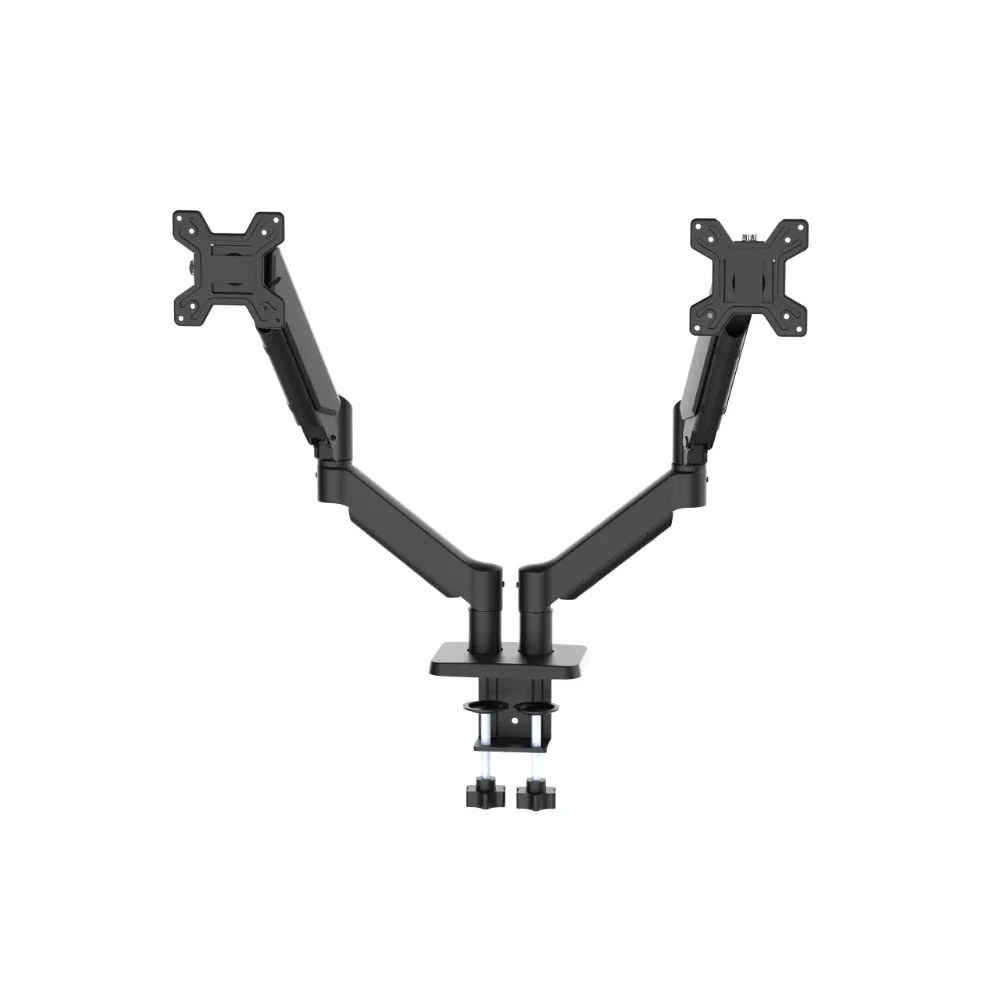 Dual Monitor Arm Desk Stand with 360 Degree Swivel Height Adjustment 13-32