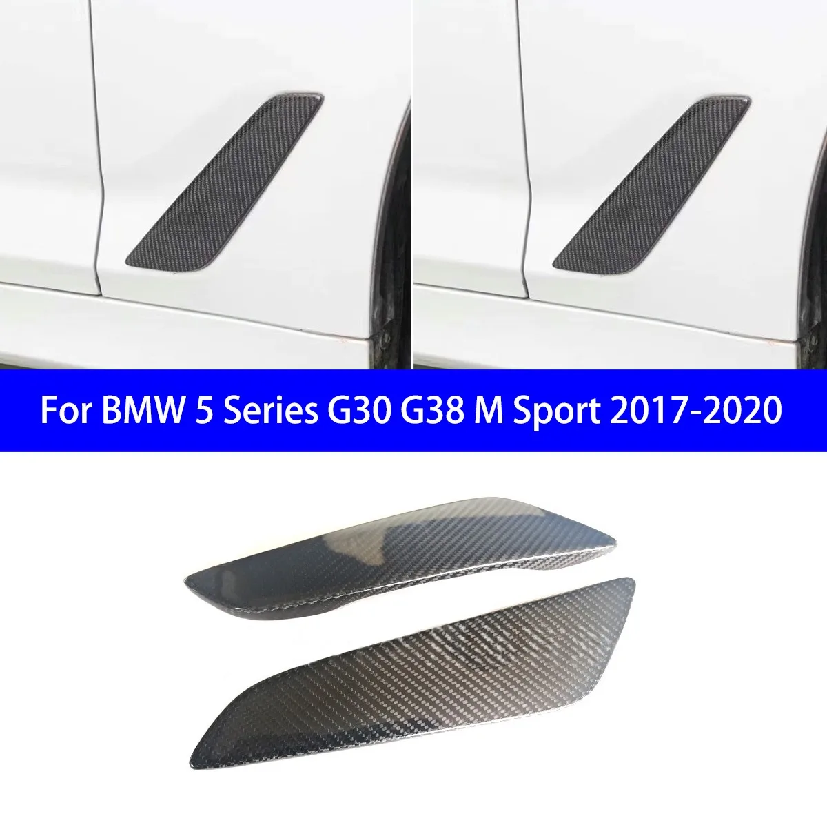 

Suitable for 2017-2020 BMW 5 Series G30 G38 M Sport Edition Carbon Fiber Fender Cover Decoration