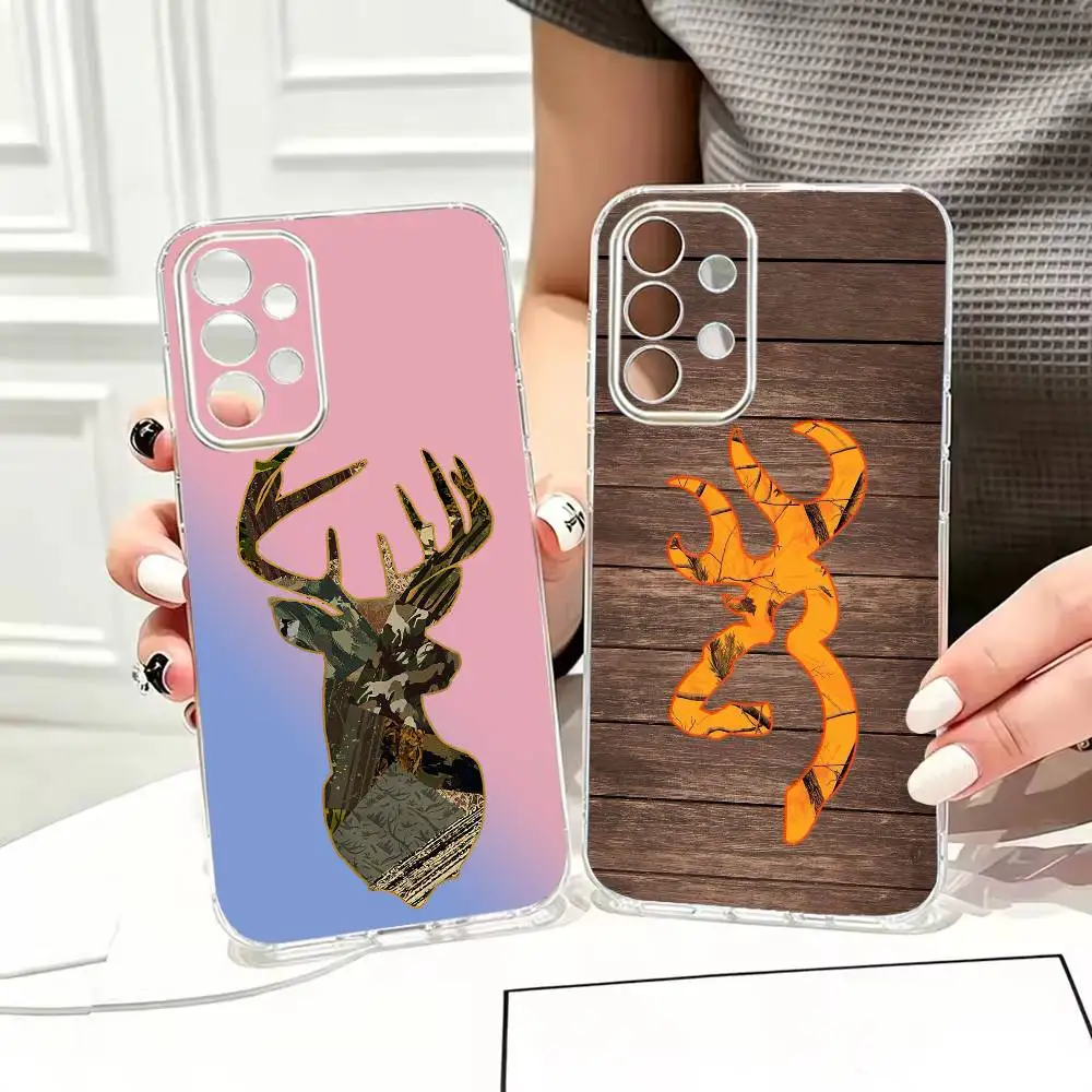 Hunters' choice B-Browning Huntings  Transparent Stand Phone Case For Samsung S22,23,24,25,21,10,9,Ultra,Plus,Lite