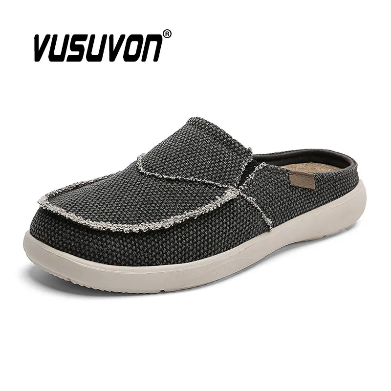 2022 Fashion New Arrival Men's Summer Shoes Half Slippers Breathable Non-slip Male Garden Clogs Casual Beach Sandals Father Gift