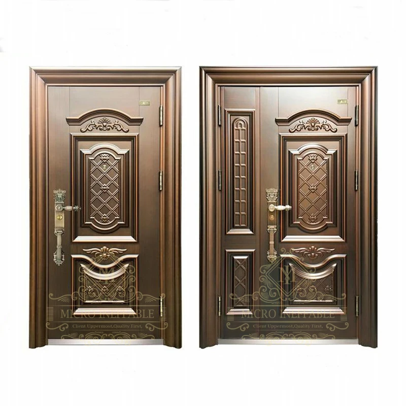 High Quality Classical Design Other Metal Security Steel Entry Doors Exterior Front Doors For Home