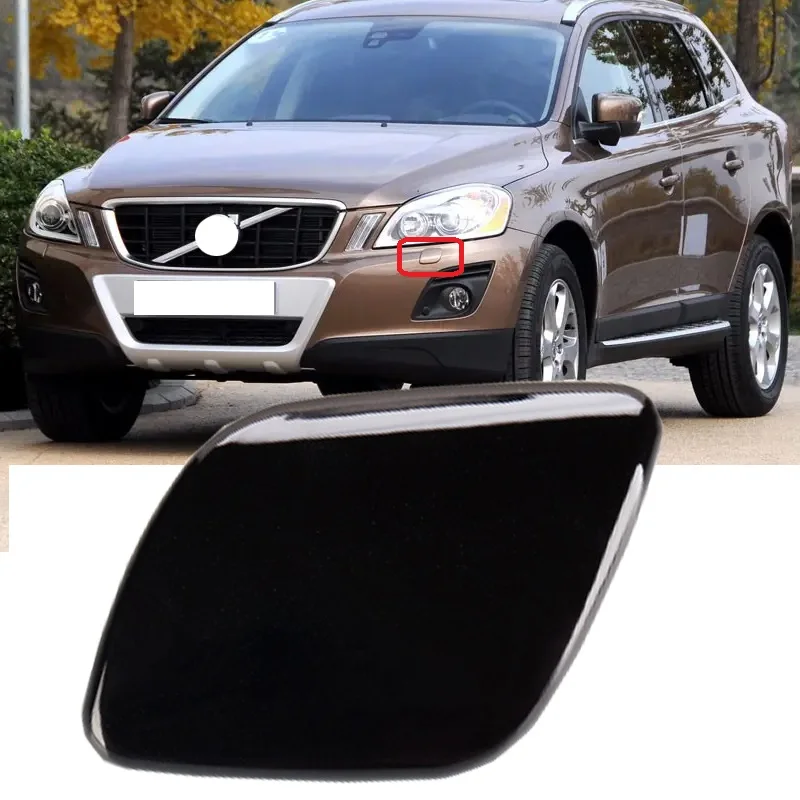 Lofty Richy For Volvo XC60 2009-2013 Car Front Bumper Headlight Washer Spray Nozzle Cover Headlamp Washer Jet Cap Garnish Plate