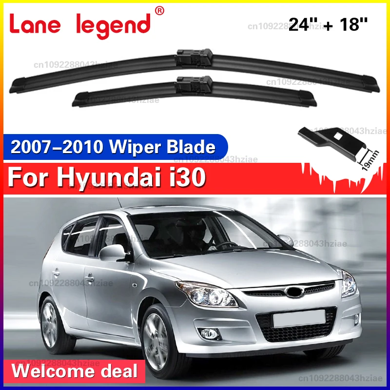 Wischer Front Wischer Klingen Set Für Hyundai I30 2007 - 2010 Windschutzscheibe Windschutz Fenster Regen Pinsel 24 "+ 18" auto Zubehör