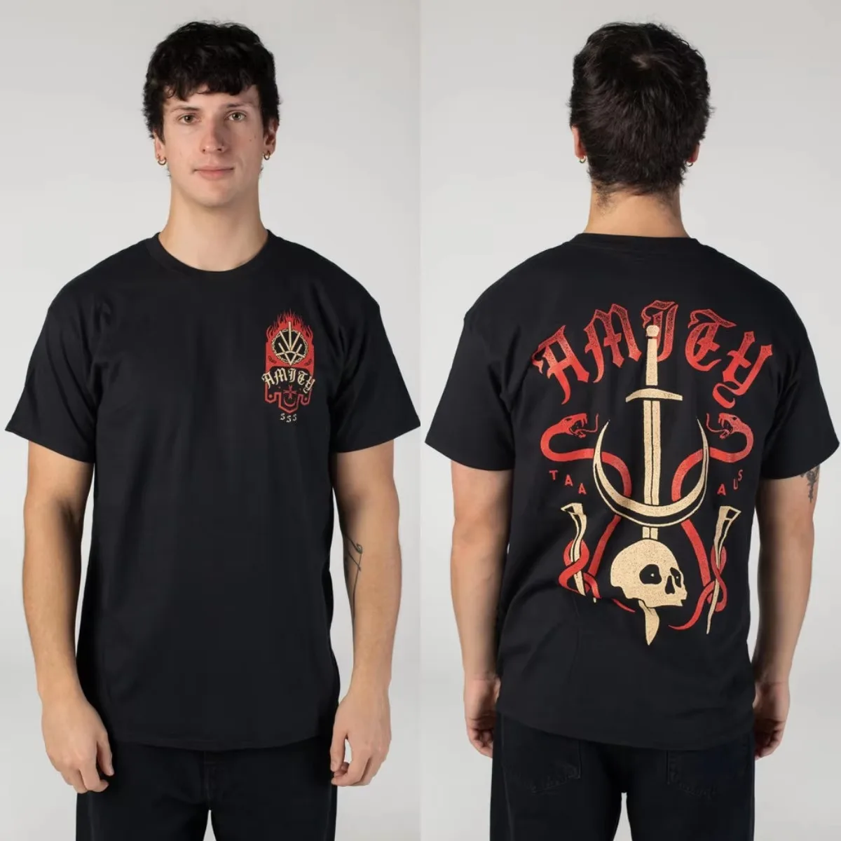 Barbed Wire The Amity Affliction Band Grafik-T-Shirt aus Baumwolle für Herren und Damen, Streetwear-T-Shirt – Detail 4