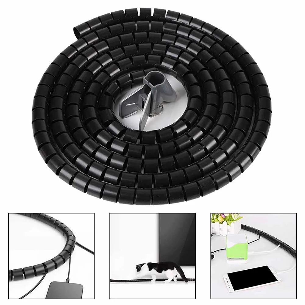 Say Goodbye to Tangled Wires Wire Storage Cover and Cable Sorting Kit Suitable for TV Computer and Power Cables