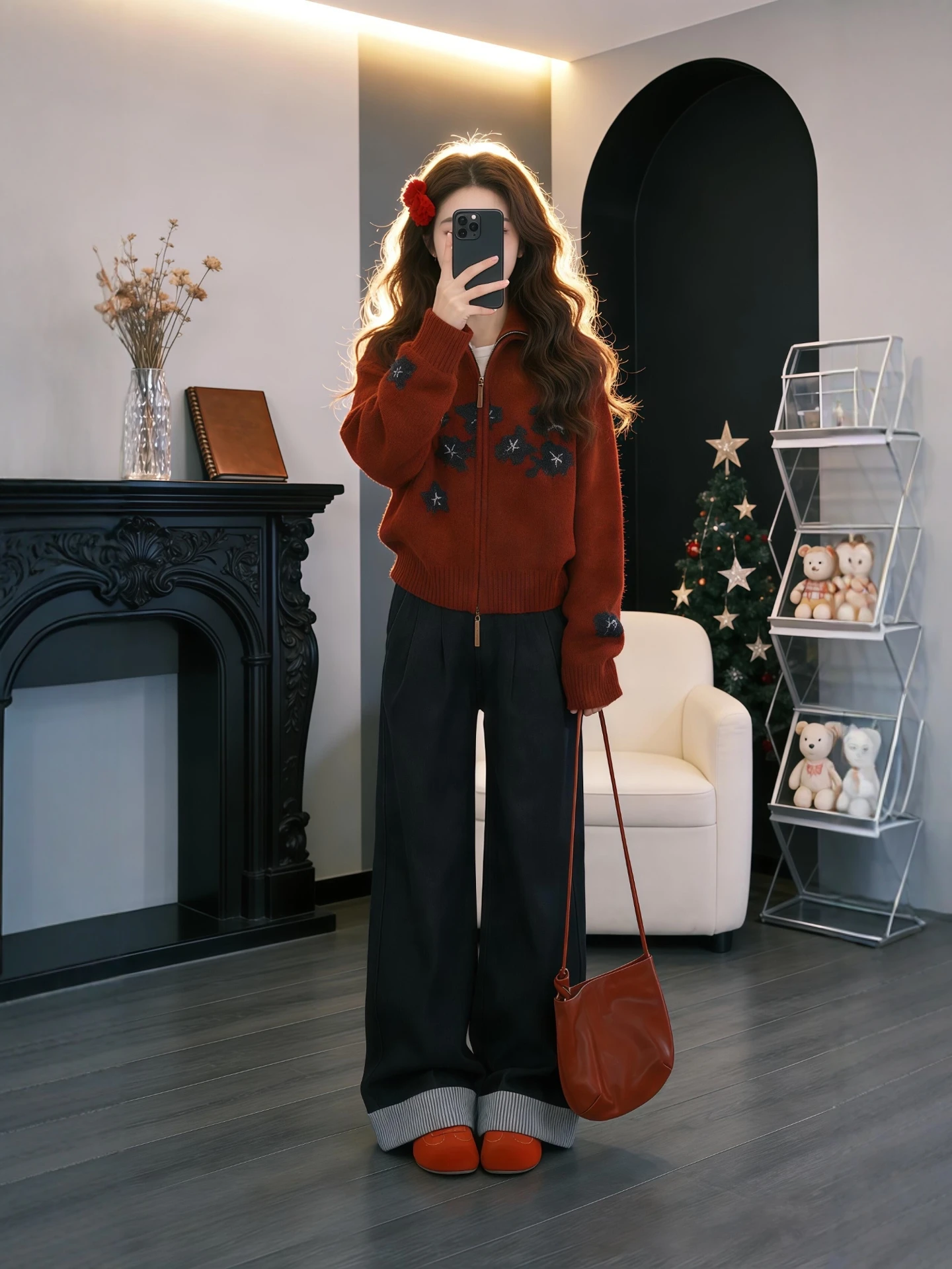 

Winter Fashion plus Size Knitted Sweater Coat And Jeans Korean Style Beautiful Set for Women Warm And Stylish Casual Wear