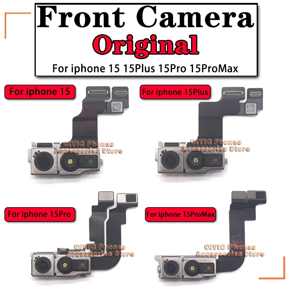 1-5Pcs/Lot Front Camera For IPhone 15 Pro Max 14 Plus Front-facing Video chat Camera 13 Pro 12 Mini Main Lens Flex Cable Camera