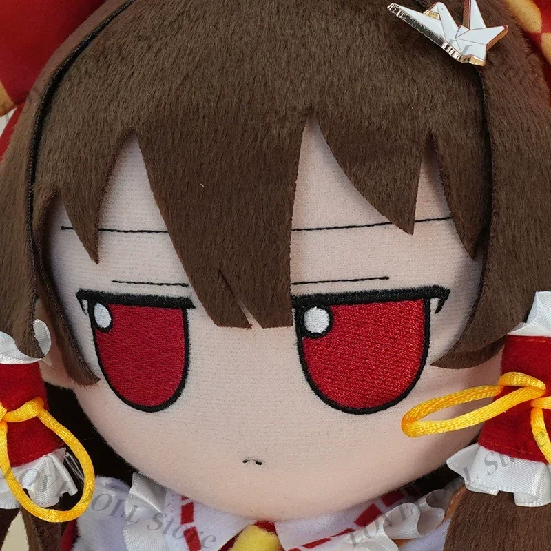 

20-сантиметровая аниме-фигурка Touhou Project Hakurei Reimu Fumo Kawaii: Большая плюшевая кукла с бантом, игрушка для косплея, мультяшный талисман