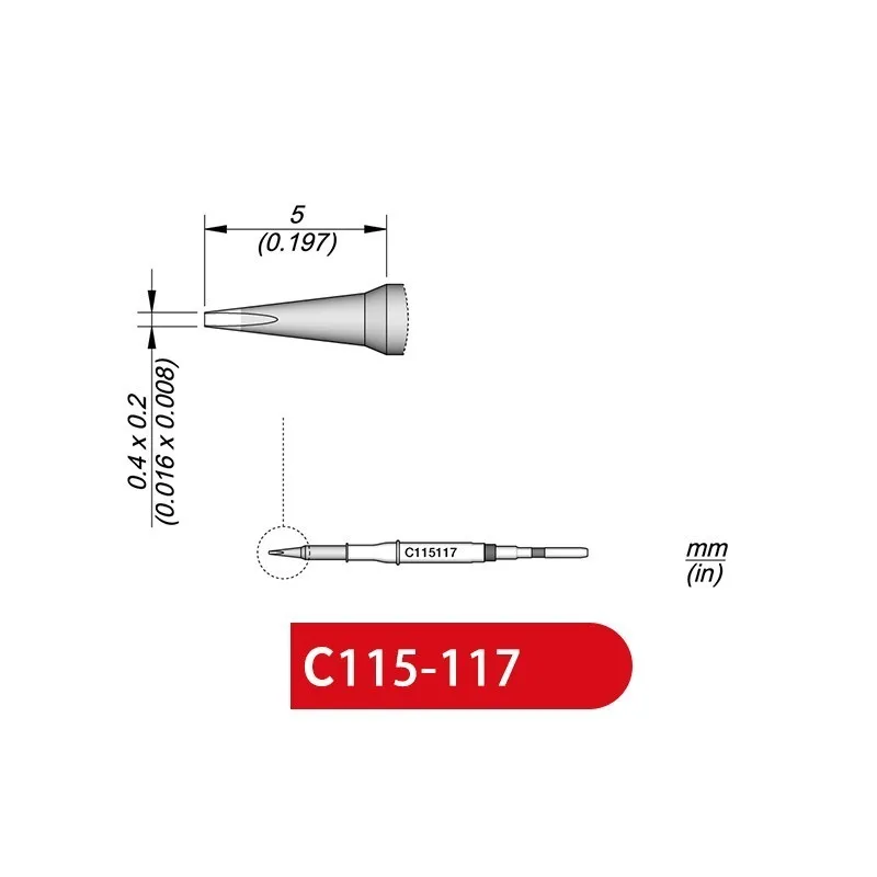 C115-117 Tips for JBC NASE/NANE NT115 SOGUN AIFEN AIXUN Soldering Station Handle