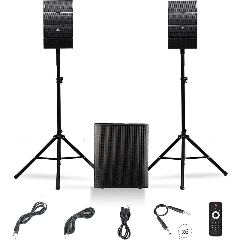 

Club AB 12-Inch DJ/Powered PA Speaker System Combo Set with Bluetooth/USB/SD Card/Remote Control (Active Subwoofer and 8