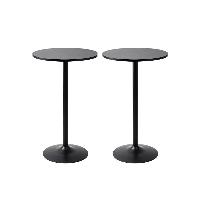 

Pearington Santina 2 Pack Round Bar and Pub Table, Black