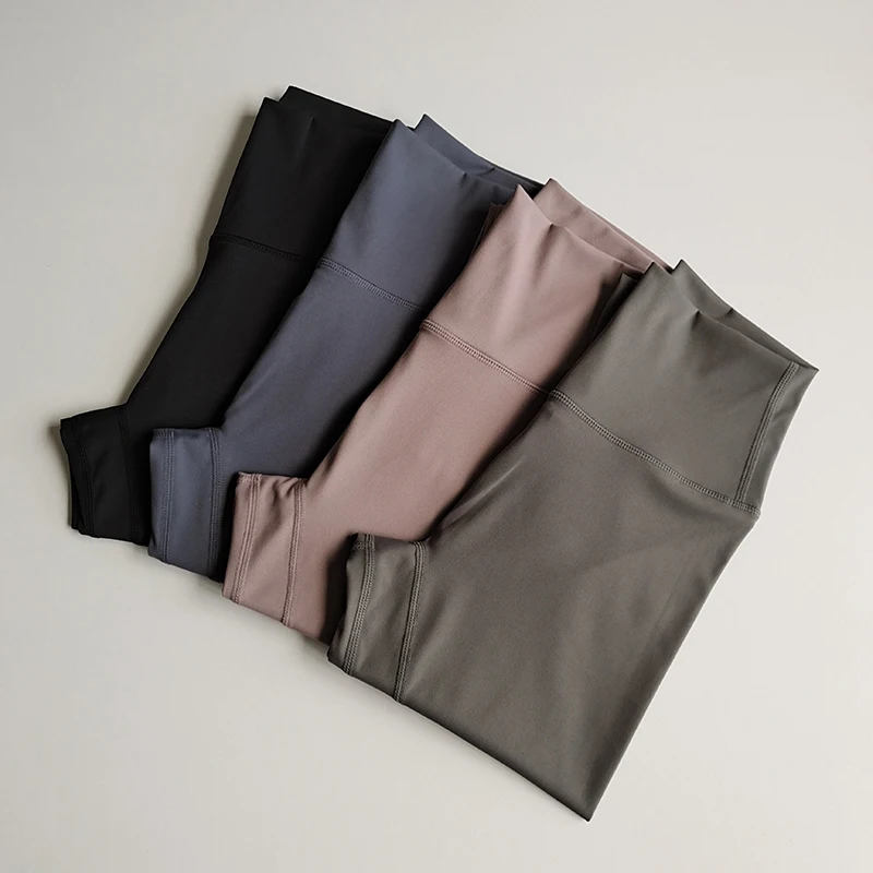Fitnesshose Elastisch Eng Anliegend Nahtlos Yoga High Waist Hüftstraffend Schnelltrocknend Lauf-Sportleggings Outdoor-Bekleidung – Detail 2