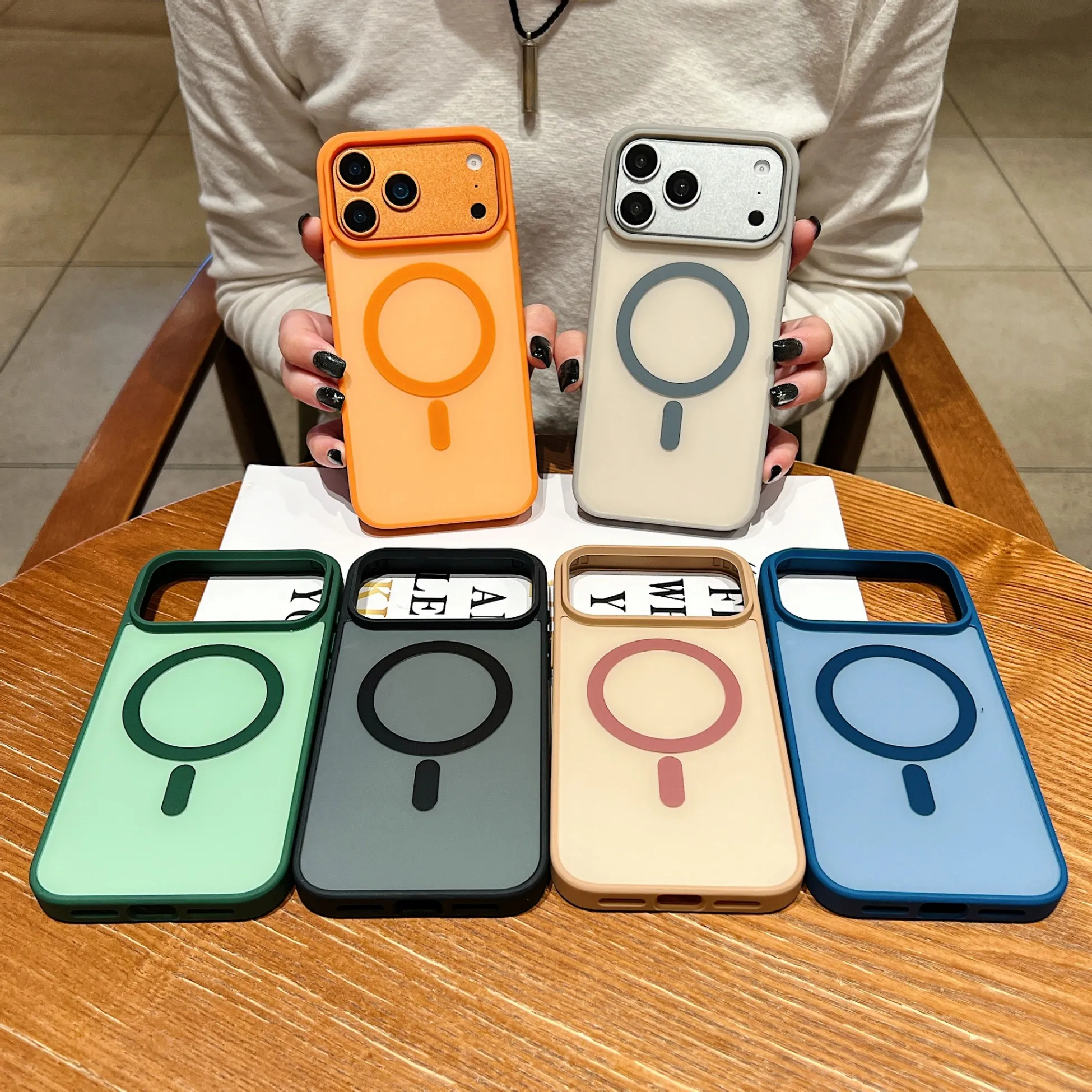 Premium Matte Magnetic Phone Case for Apple IPhone 11 12 13 14 15 16 17 Pro Max Plus Air Slim Fit Skin Touch Protective Cover