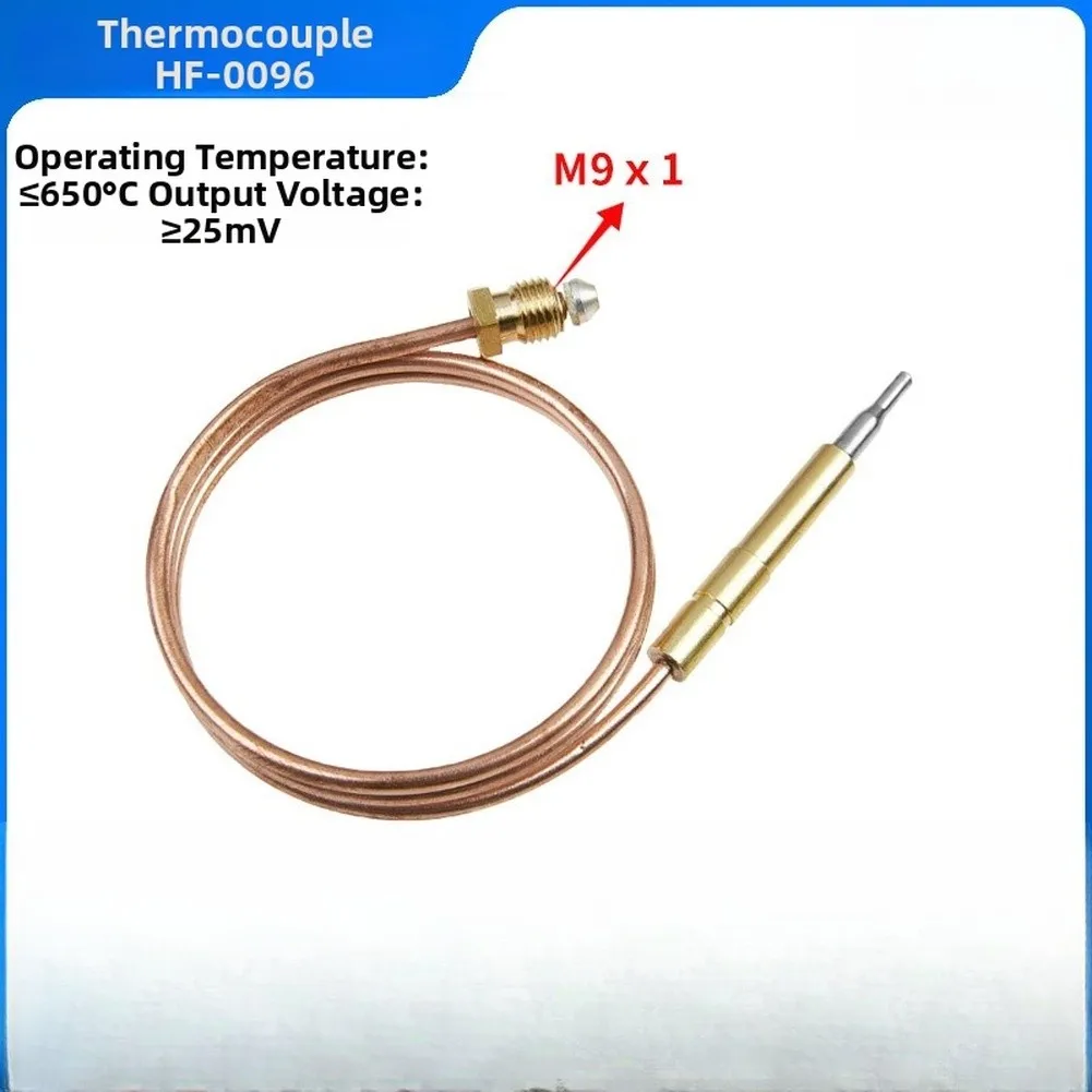 Gas Fryer Cooktop Spilt Temperature Sensor Control Wire= For M9*1 Nut= Commercial Slot Flameout Protection Copper Tube