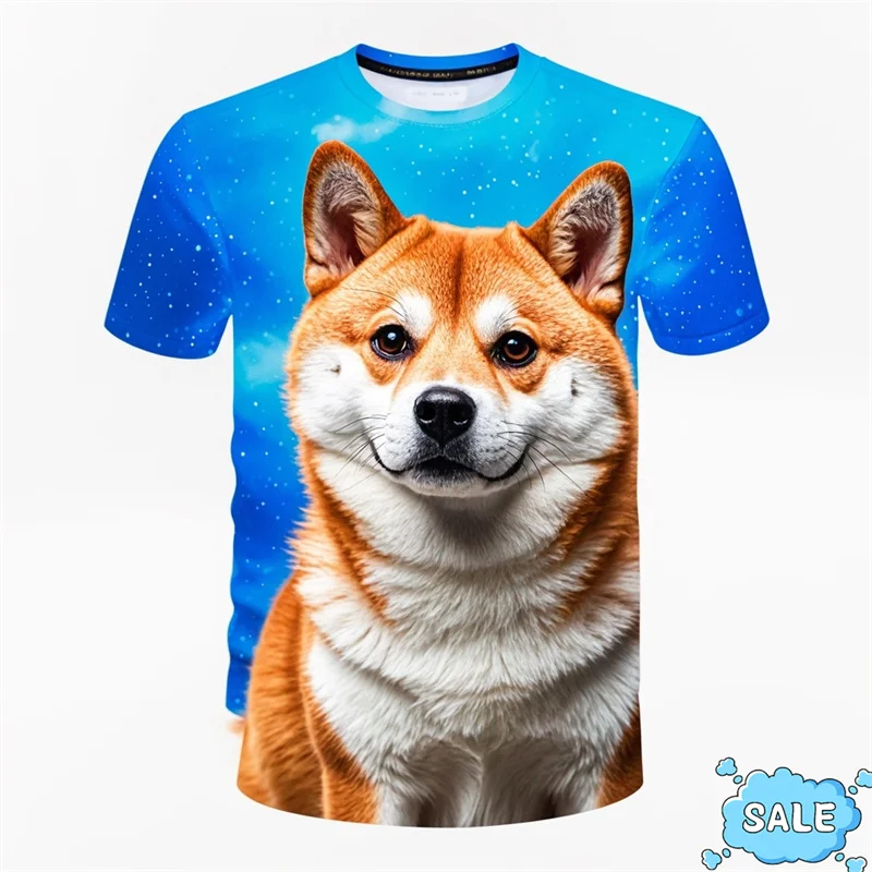 New Vintage 3D Cute Doge Cheems Printed T Shirt Shiba Inu Graphic Tee Shirts Unisex Funny Streetwear T-shirts Mens Clothing Tees