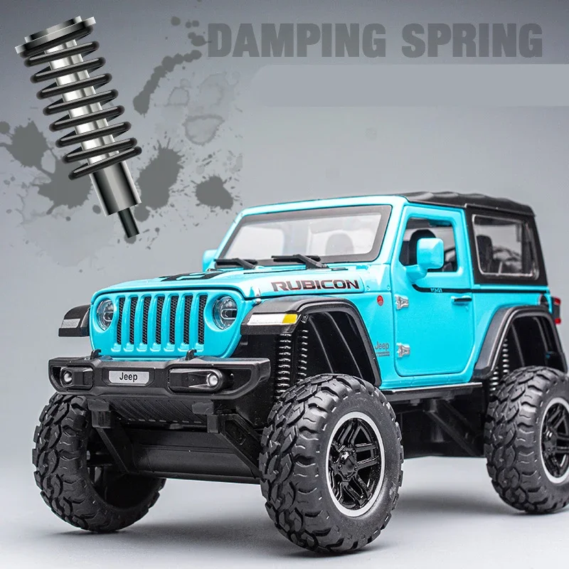 1:20 Jeeps Wrangler Rubicon Refit Alloy Off-road Vehicle Model Diecast & Toy Metal Car Model Simulation Collection Kids Toy Gift