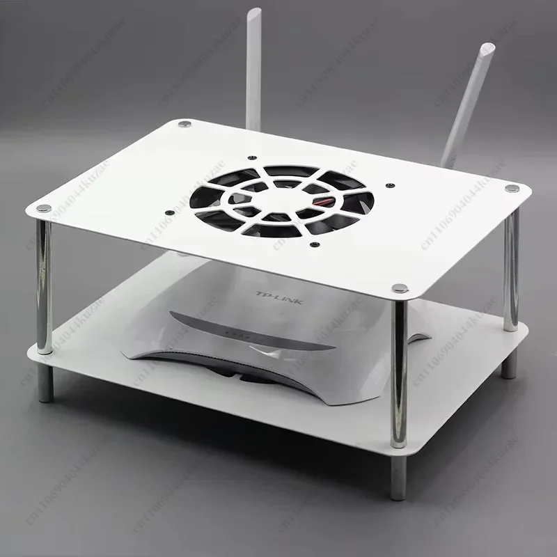 14CM Cooling Fan Bracket, Aluminum Metal Plate Holder for Router Cooling & Heat Dissipation