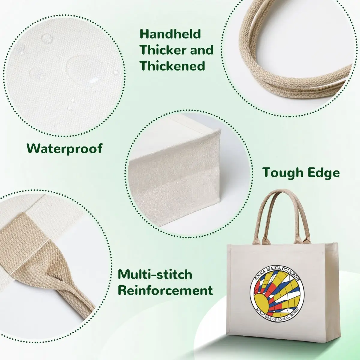 Anna Maria MSW Tote Bag Lady bag shopping bags foldable tote bag university