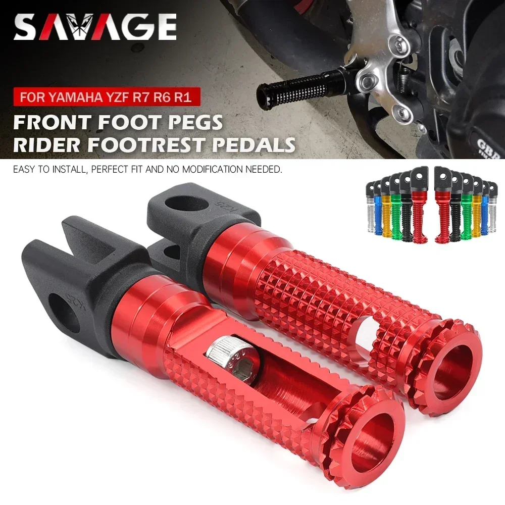 

For YAMAHA YZF R6 R1/S/M R6S Front Footrest Foot Pegs Rest Motorcycle Accessories Rider Pedal Footpegs Platform YZFR6 YZFR1 R1M