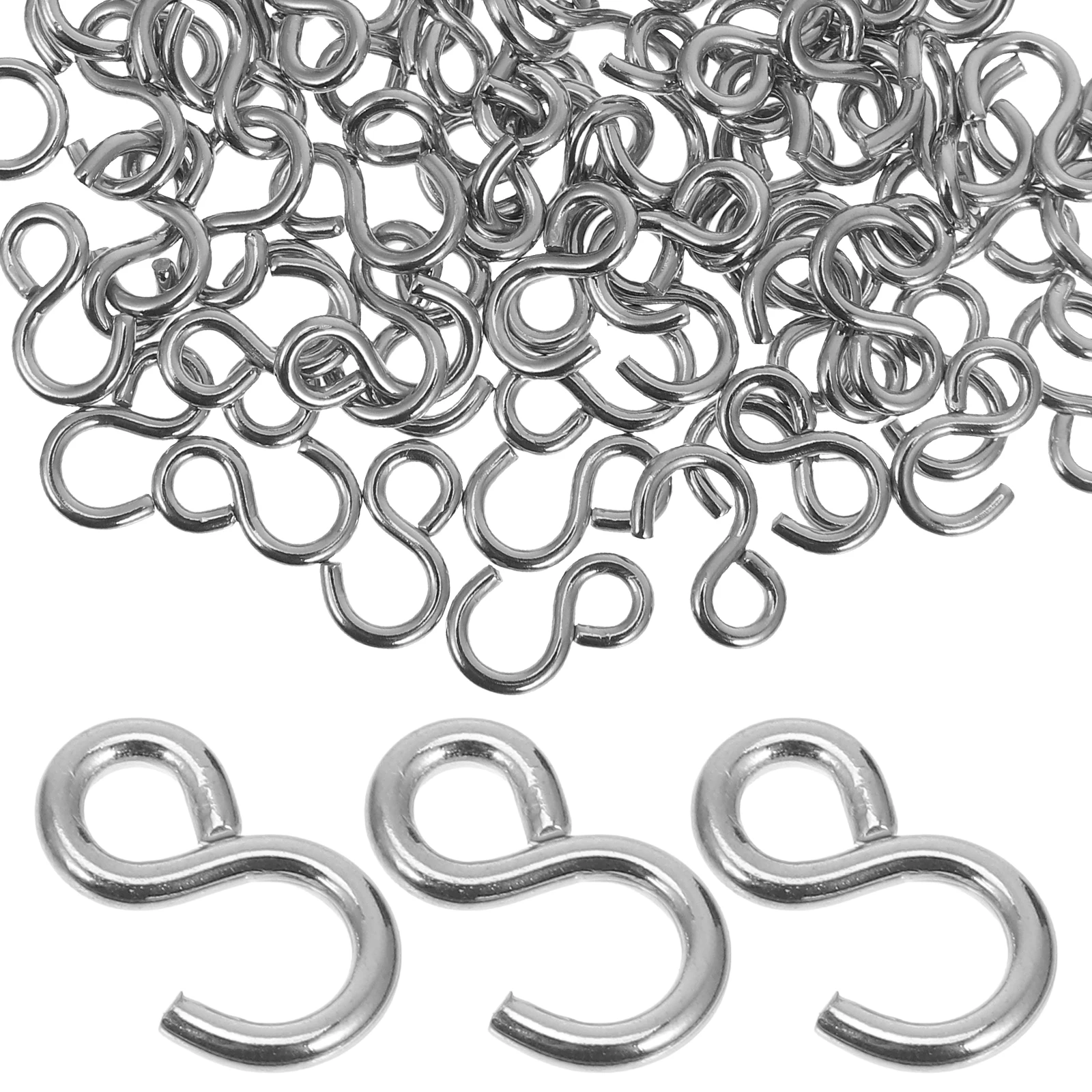 

100 Pcs Shaped Hooks Mini Craft Hangers Stainless Hook Steel Garland Outdoor Decor DIY Projects Home Storage