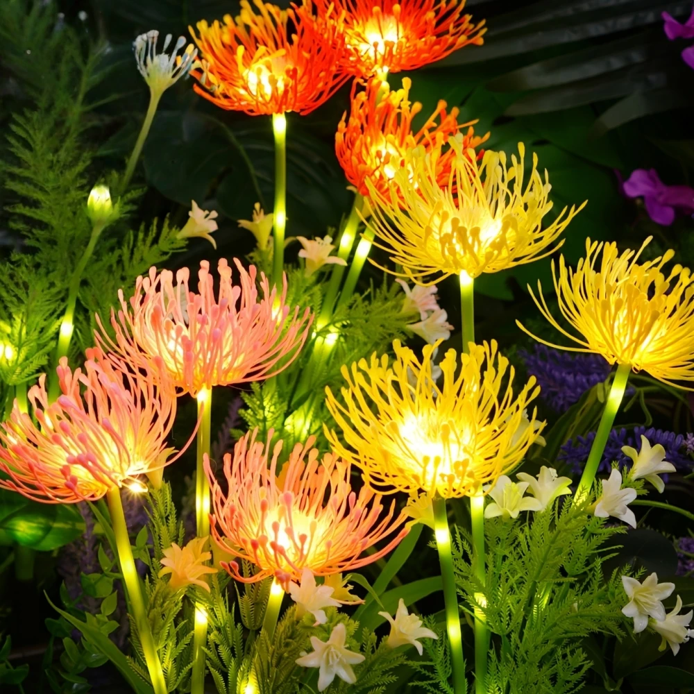 

1 шт., солнечные фонари для искусственных цветов, уличные водонепроницаемые светильники для садового декора для патио, двора, свадьбы, вечеринки, праздничного пейзажа