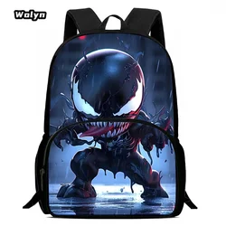 Cartoon School Backpack,Anime Movie v-ve-n-nom School Backpack for Boys Girls,Large Capacity School Backpack for Grade 1-4