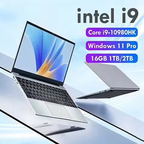 NEW Arrival Portable Intel Core i9 10980HK Laptop Computer Bag 16GB DDR4 1TB SSD 14.1" Notebook Windows 11 4K Office Gaming PC