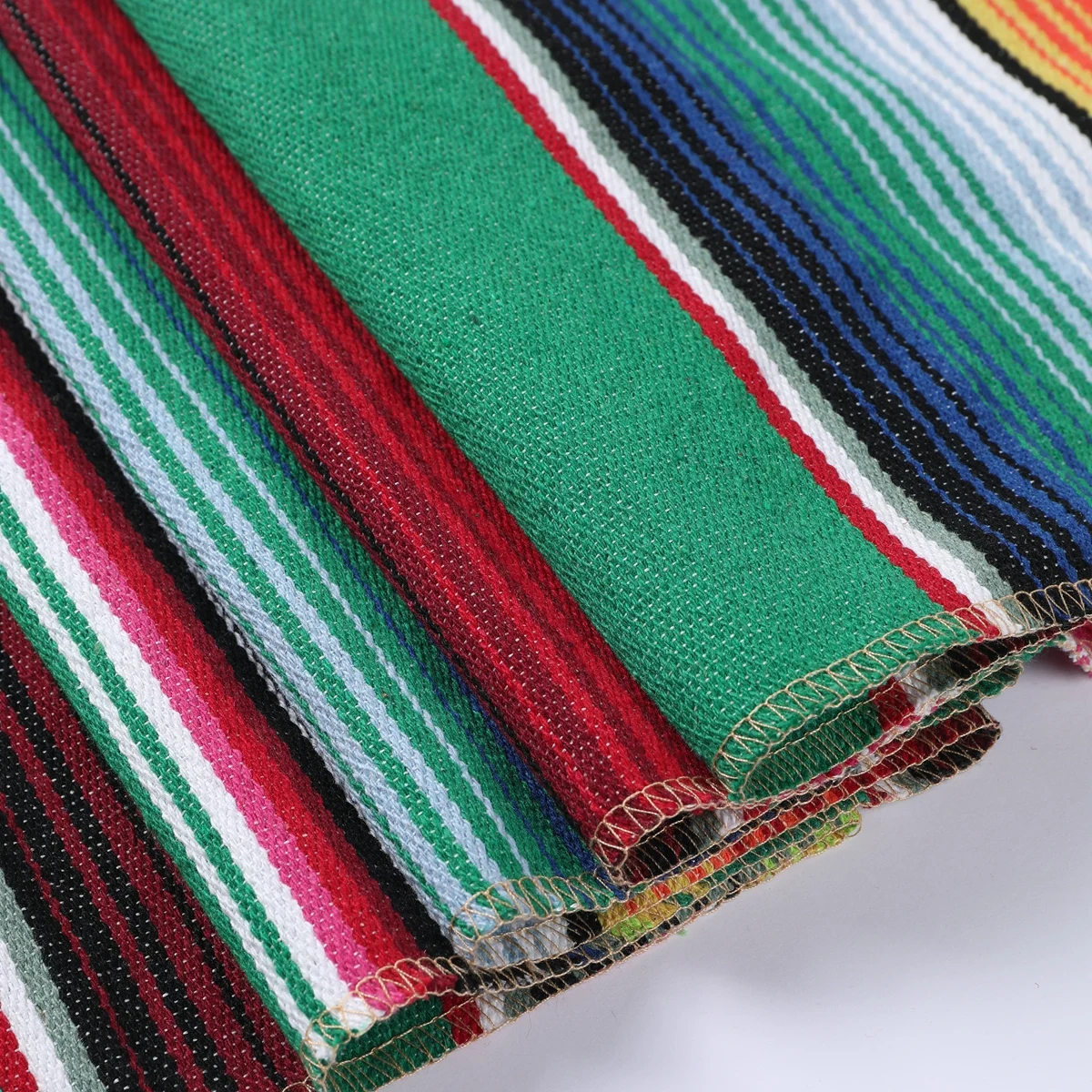 Striped Table Runner Mexican Style Table Flag Holiday Party Decoration Farm Washable Table Corridor For Home Table Decoration