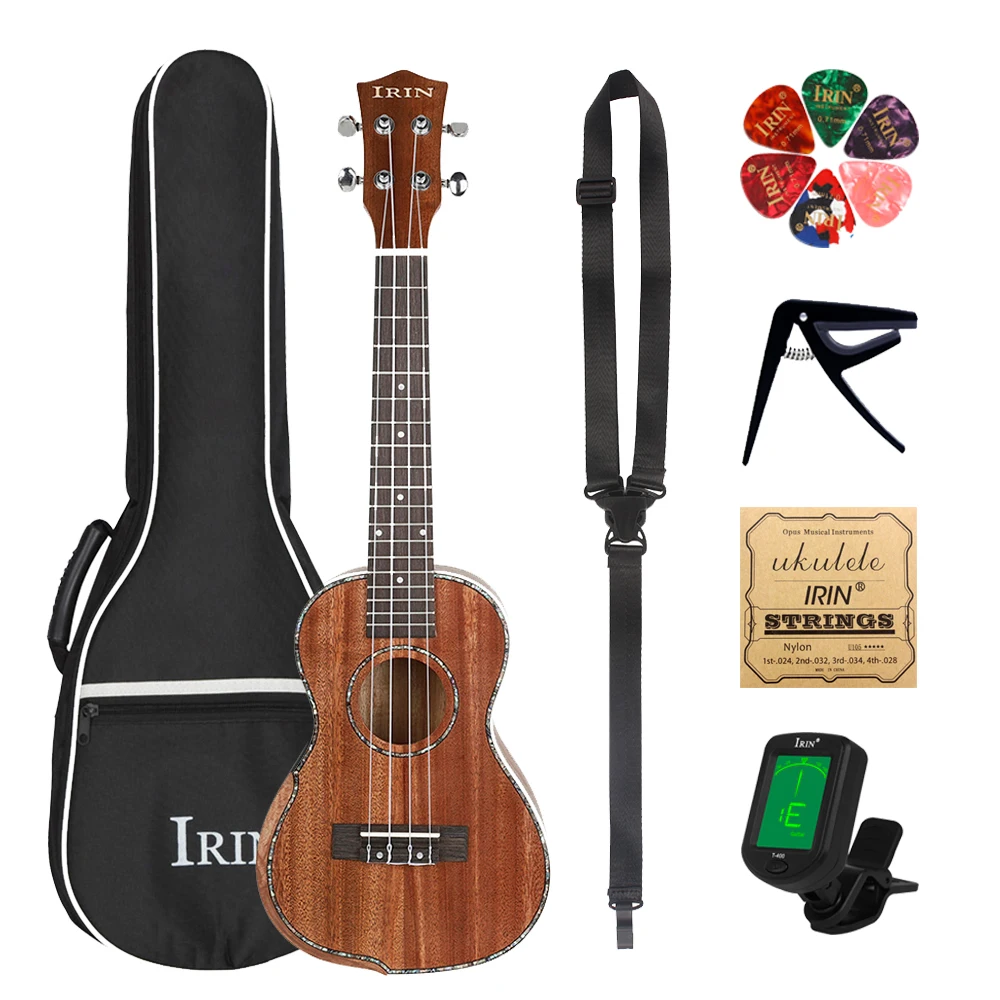 

IRIN 23 Inch Ukulele 4 Strings Hawaiian Guitar Mahogany Body Guitarra Ukulele With Bag Strings Tuner Guitar Parts & Accessories