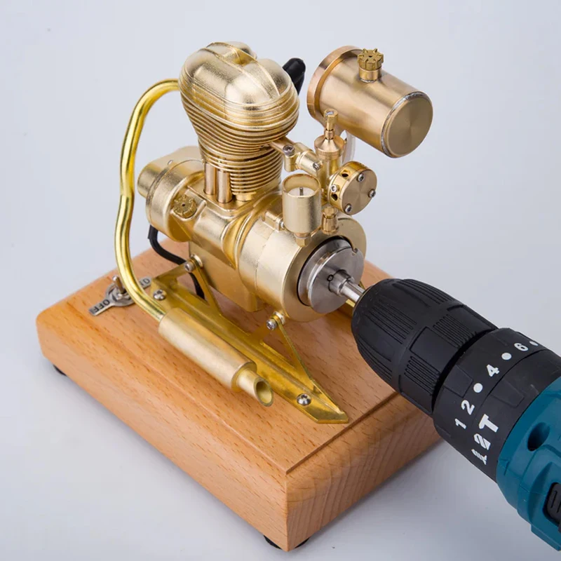 

R27 1.6CC Vertical Single Cylinder Engine Model Four Stroke Internal Combustion Engine Metal Model Toy