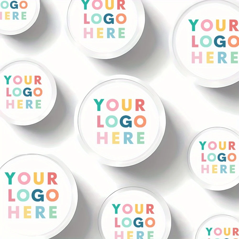 Personalized Custom Logo Stickers - Round Paper Decals, Personalized Logo Stickers for Weddings, Birthday and Baptism Stickers, Print Your Own Logo Stickers, Suitable for Brands, Weddings, Promotions, Gift Bags, Laptops, and Water Bottles, Water Bottle Stickers view 4