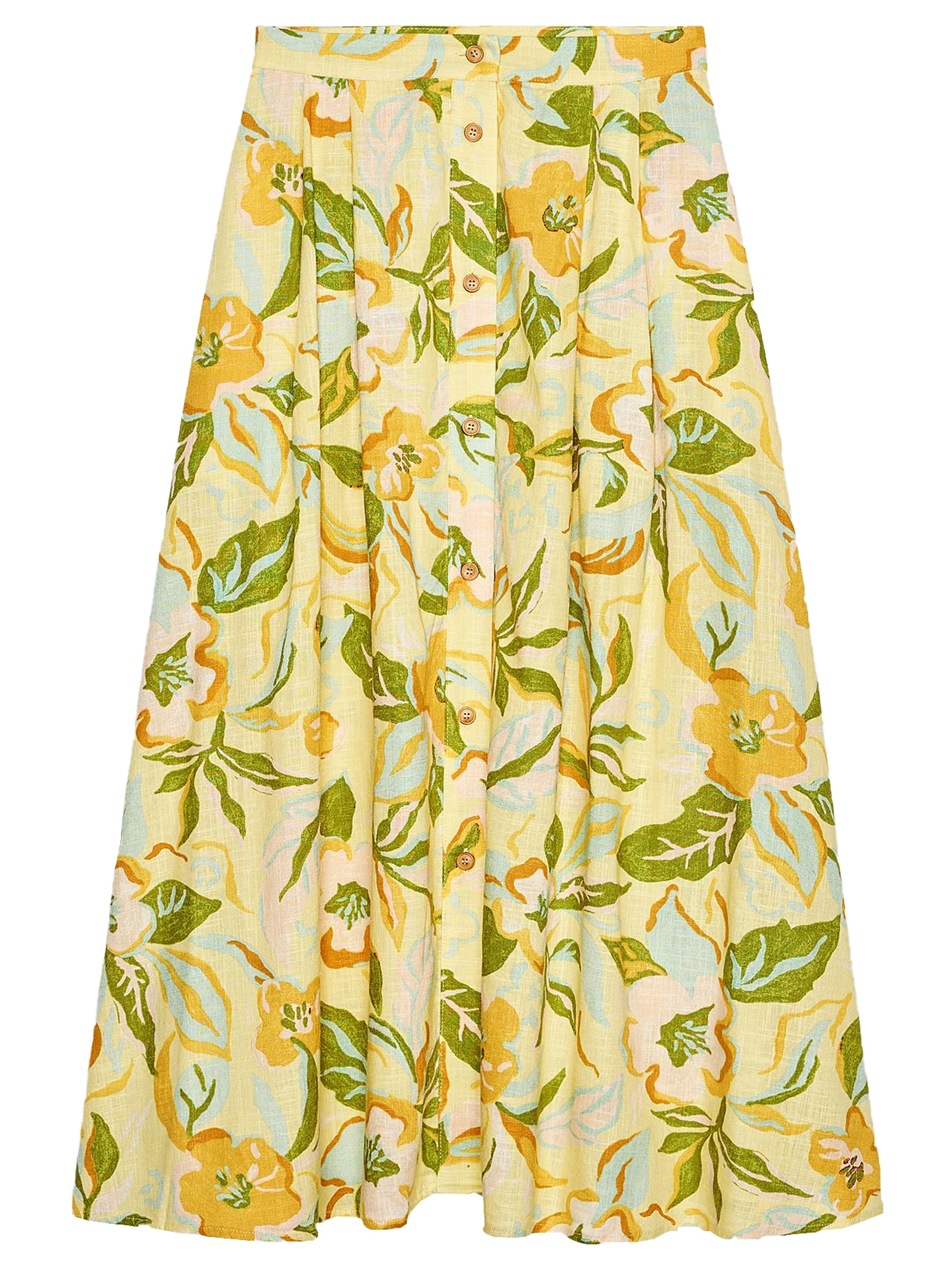 Ele taille haute mixte lin imprimé fleuri jambe droite f jupe confortable décontracté Sle femmes Faion été 2025