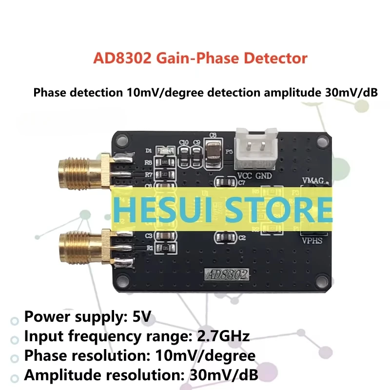 AD8302 amplitude phase detection module broadband logarithmic amplifier phase detector module 2.7G RF intermediate frequency