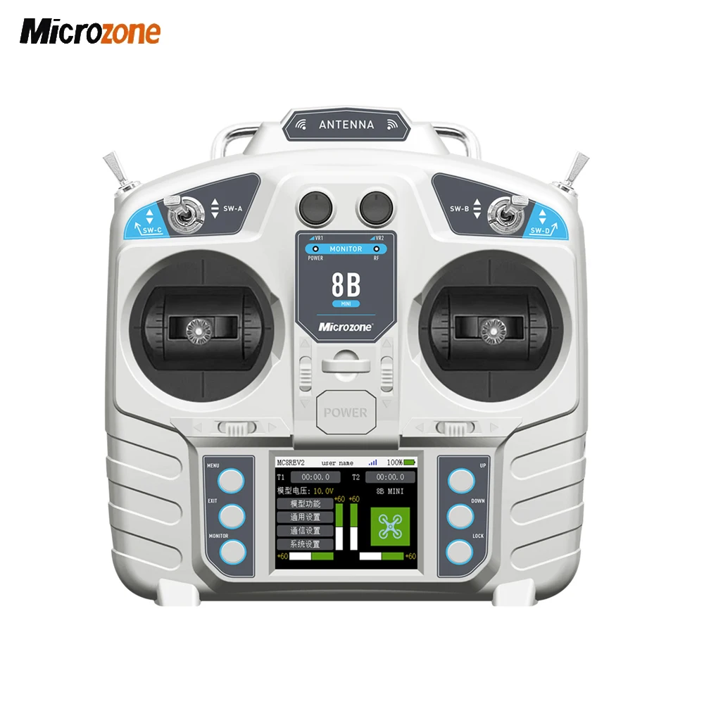 Microzone 8B-mini 8B mini 2.4Ghz 8Ch 2S S-FHSS Remote Control MC8RE-V2 PWM/SubS Receiver For RC Drone Aircraft Car Ship Parts