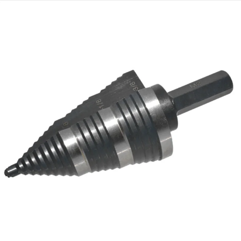 HSS Step Drill Bit Double Flute Straight Groove 7/8 To 1-3/8\